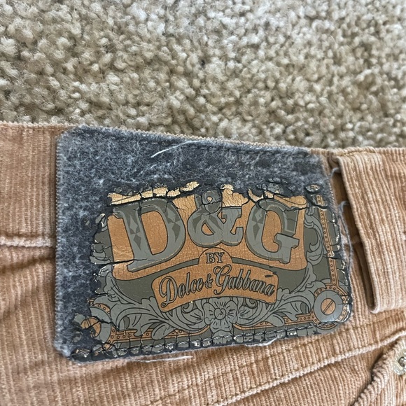 D&G straight leg velvet jeans, size 26 - Picture 5 of 7